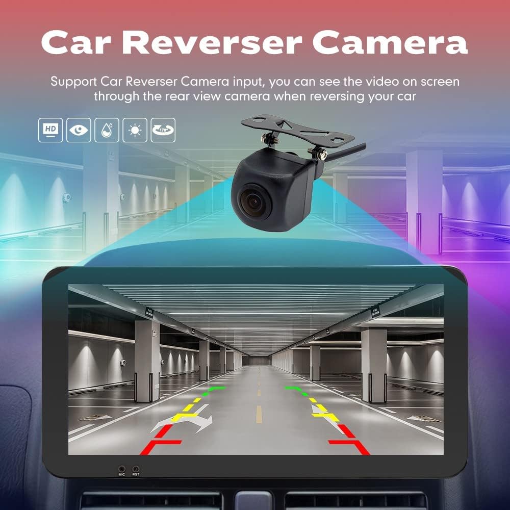 Kunfine Car CarPlay Android Auto Navigation Stereo GPS Radio Reverse Camera Display 10.33" QLED Touchscreen Headunit Tablet Pad Media Player For Peugeot 301 13-22 if Applicable Quad Core 1G+32G Silver