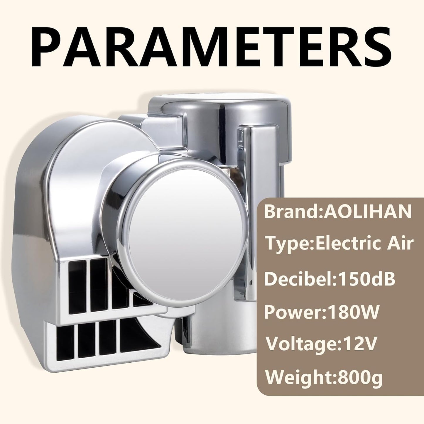 12V Snail Air Horn Train Horn for Motorcycle,Super Loud Air Horn Kit with Truck and Car, Motorbike Compatible - 150DB Train Sound for Boats & Pickups