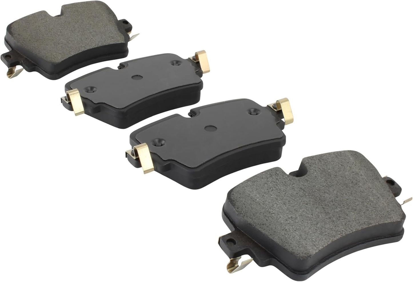 Premium Semi-Metallic Rear Brake Pads (1001-1753M) Compatible with Jaguar F-Type 2014-2021, Jaguar XJ 2016-2019, Jaguar XJR 2016-2017, Jaguar XJR575 2018-2019