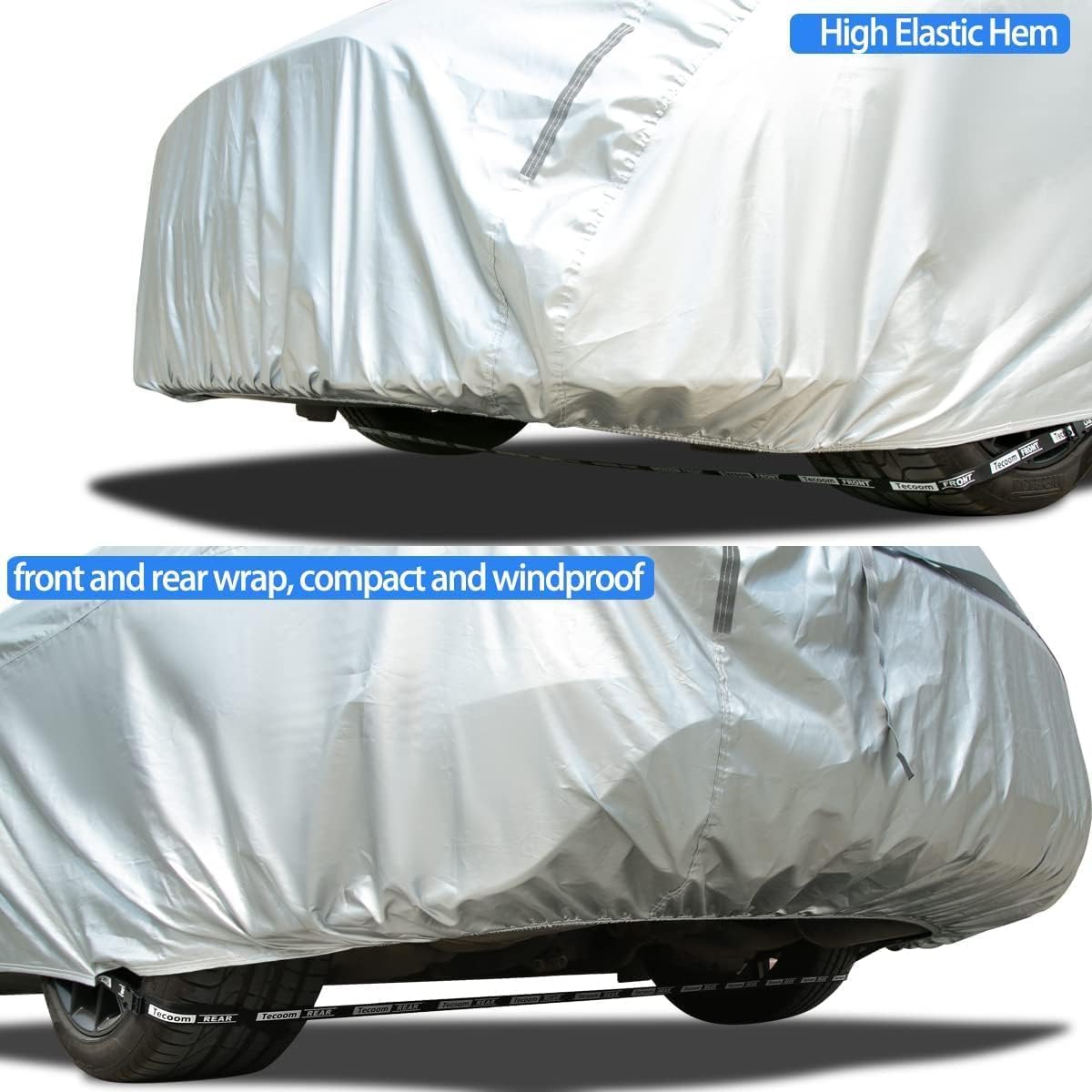 Tecoom Car Cover Fit for Mazda MX-5, Alpine A110, Audi TT Coupe, Toyota GR86, Subaru BRZ, Nissan 370Z, Porsche 718, BMW Z4 etc (167-172 Inches Length Coupe/Convertible/Sport Car)