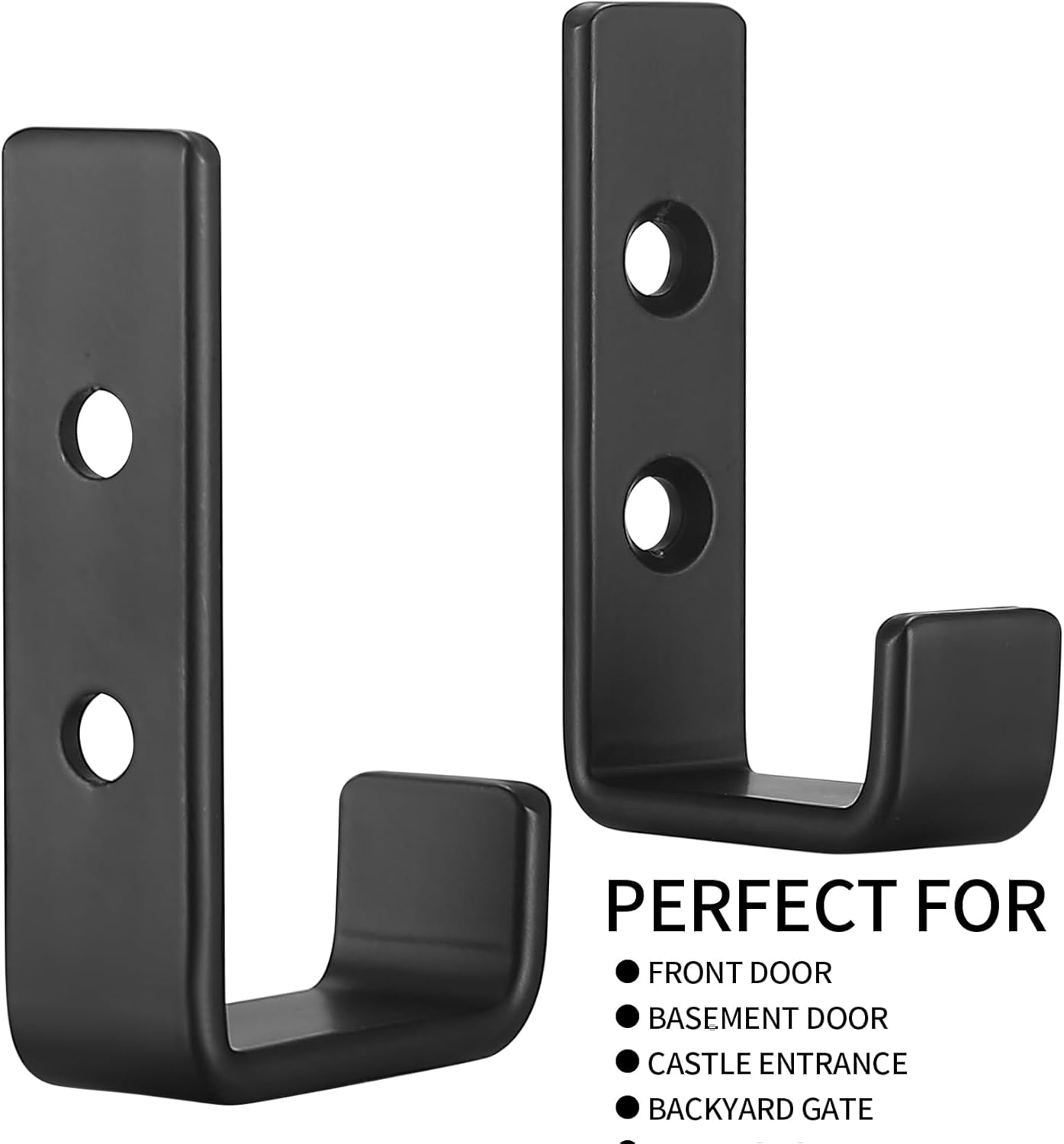 Heavy Duty Garage Hooks for Hanging, 4pcs Black Garage Storage Wall Mount J Hook Heavy Duty, J Utility Hooks for Extension Cord Tool Cable, Clothes, Keys Hook (4Pcs)