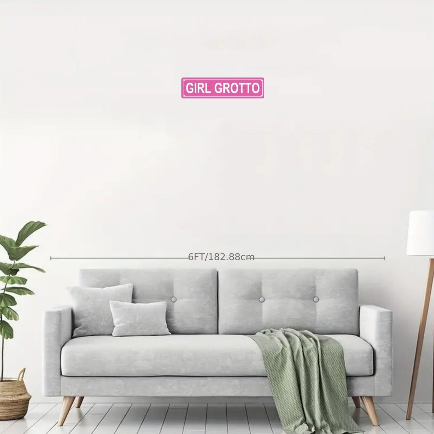 GIRL GROTTO Space Metal Tin Street Sign Bar Cafe Garage Cave Home Room Wall Bathroom Farmhouse Garden Porch Patio Decor, 16 x 4 Inch