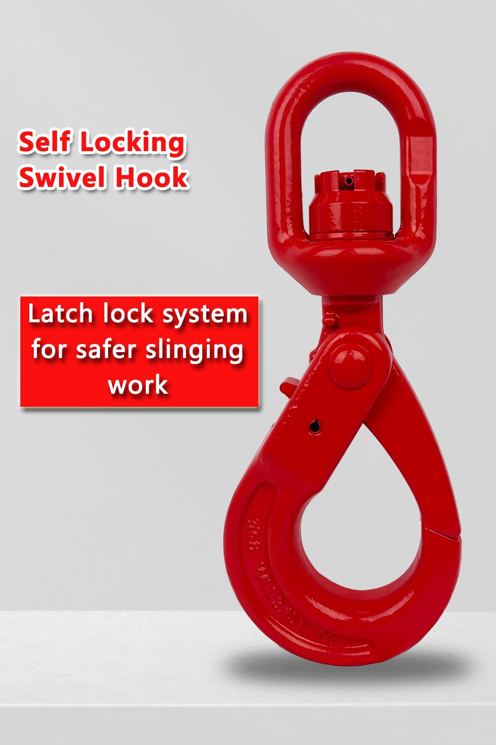 Heavy Duty Swivel Lifting Hook - 4410 lbs Capacity - Hoist Hook Sling for Heavy Cargo