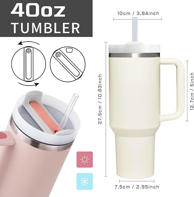 40 OZ Chicken Tumbler with Handle.Chicken Lover Gifts.Unique Birthday Christmas Gifts for Farmer Chicken Lover.Personalized 40 OZ Chicken Tumbler Gifts for Women Men.