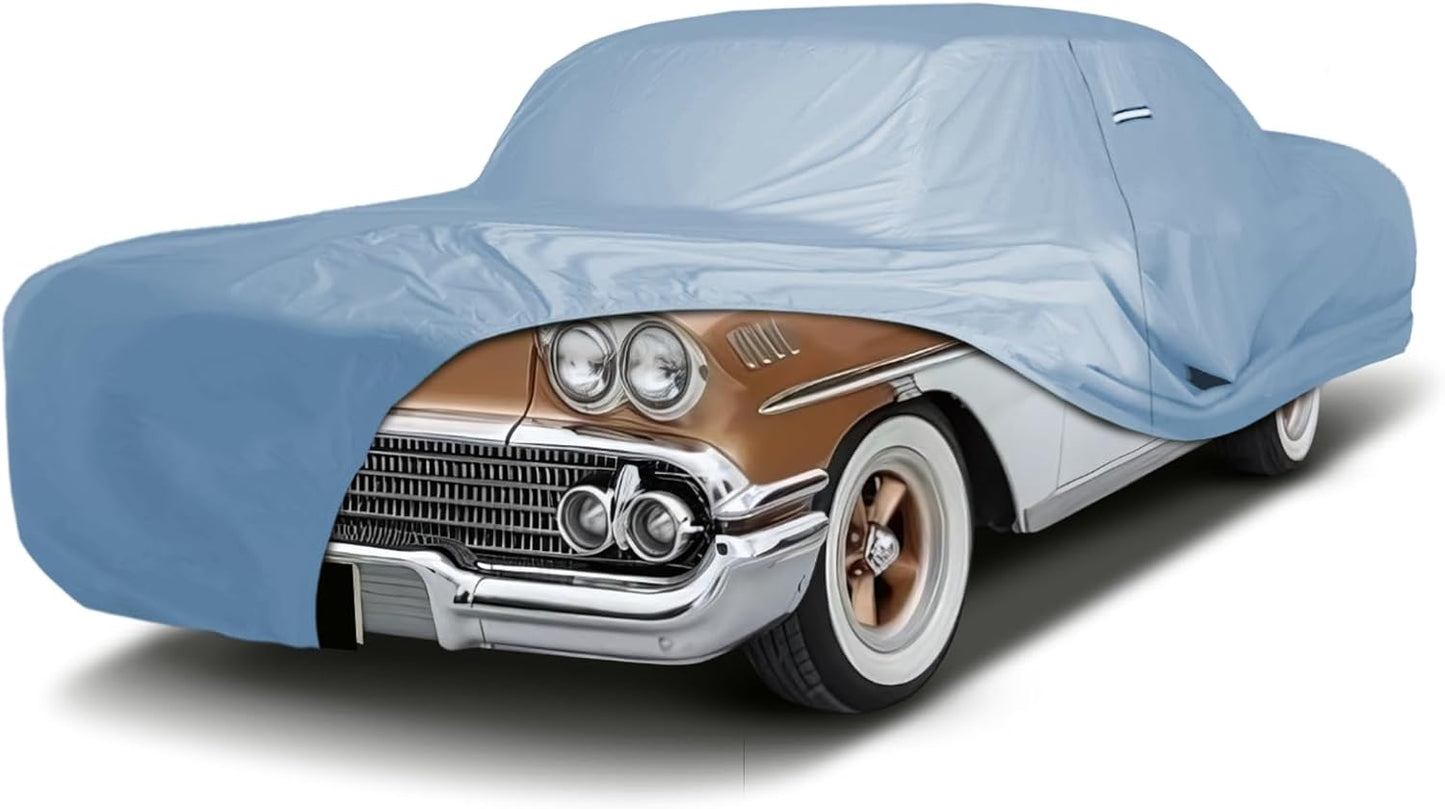 iCarCover Premium Car Cover for 1958 Chevy Del Ray Heavy Duty Waterproof All Weather Automobiles Custom Fit Indoor Outdoor UV Snow Protection Covers with Straps and Bag