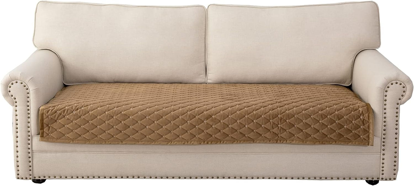 Eismodra Couch Cover,Sectional Couch Covers,Sofa Covers for 3 Cushion Couch,Anti-Slip Sofa Slipcovers for Dogs Cats Kids Loveseat Recliner L Shaped Armrest Backrest,Coffee 43''x94''(Only 1 Piece)