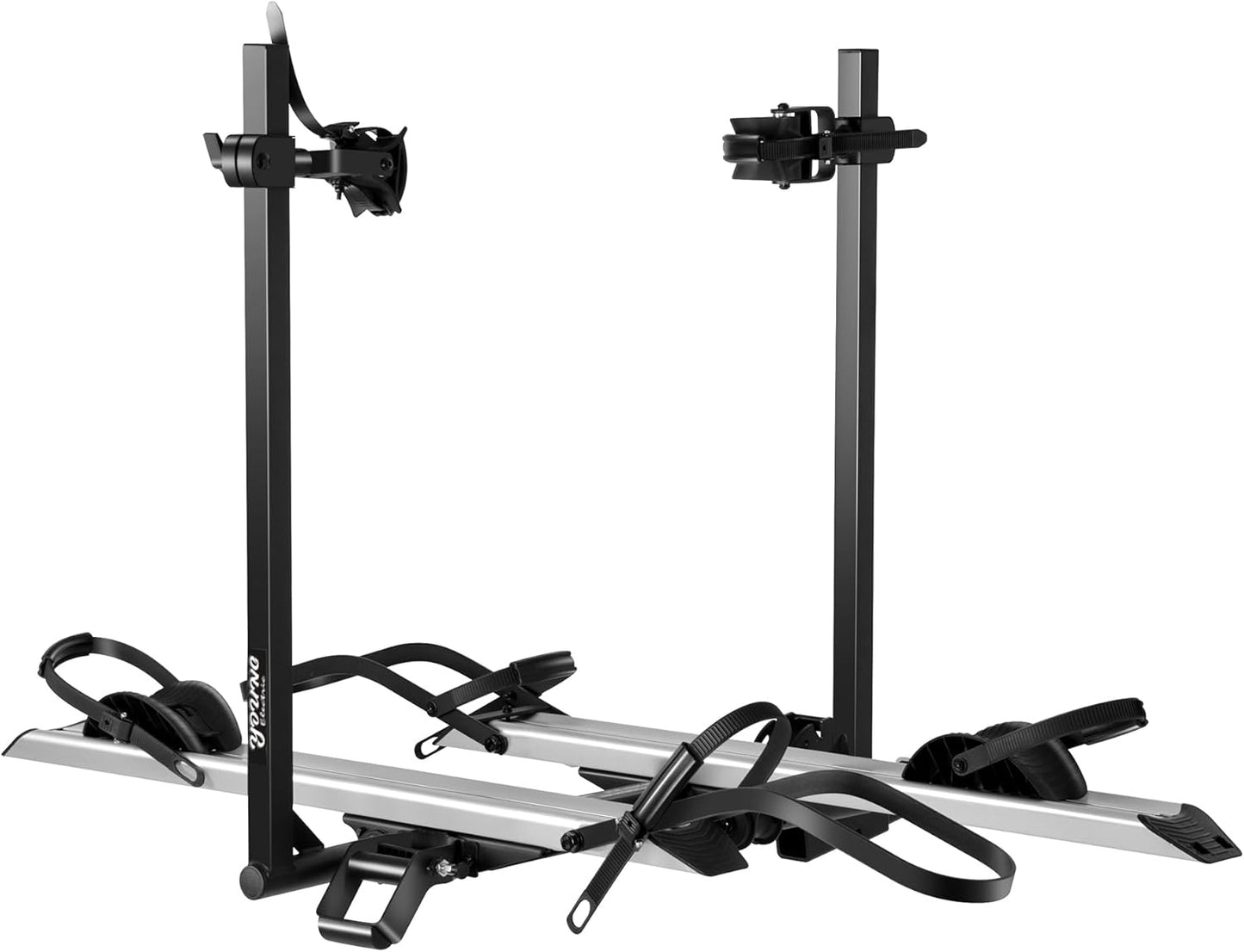 Hitch 2-Bike Rack Fellow, 200 lbs Capacity E-Bike Carrier for Cars Trucks SUVs Minivans RV, Trailer, Foldable Platform Mount, Up to 5’’ Fat Tire Bicycle for 2’’ Receiver