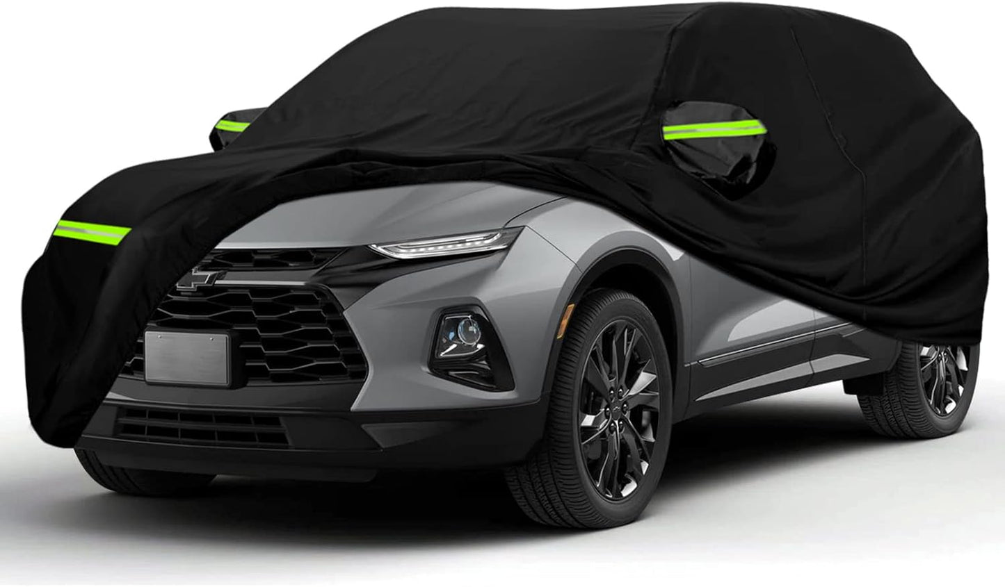 Waterproof Car Cover Compatible with Chevrolet Blazer 2LT/3LT/RS/Premier 2019-2025, 420D 6 Layers All Weather Car Covers with Zipper Door for Snow Rain Dust Hail Protection