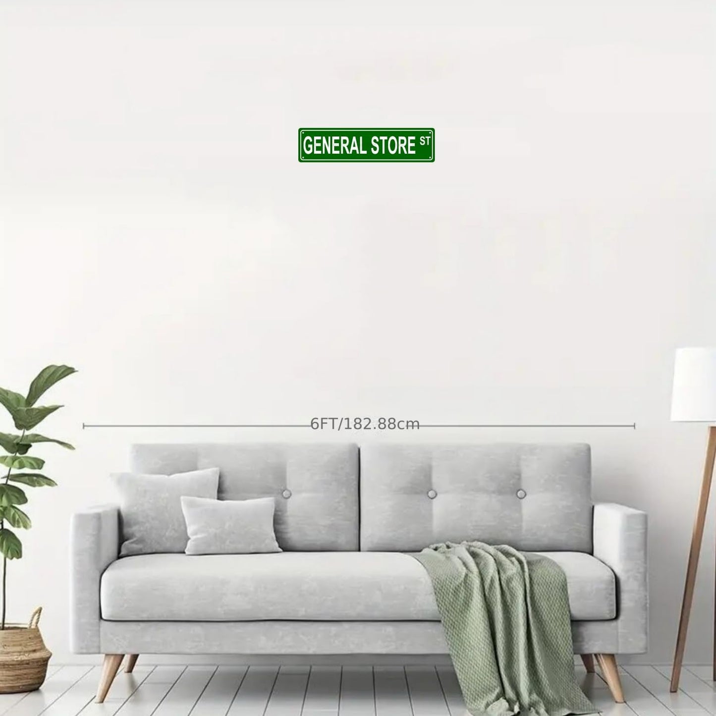 GENERAL STORE ST Space Metal Tin Street Sign Bar Cafe Garage Cave Home Room Wall Bathroom Farmhouse Garden Porch Patio Decor, 16 x 4 Inch