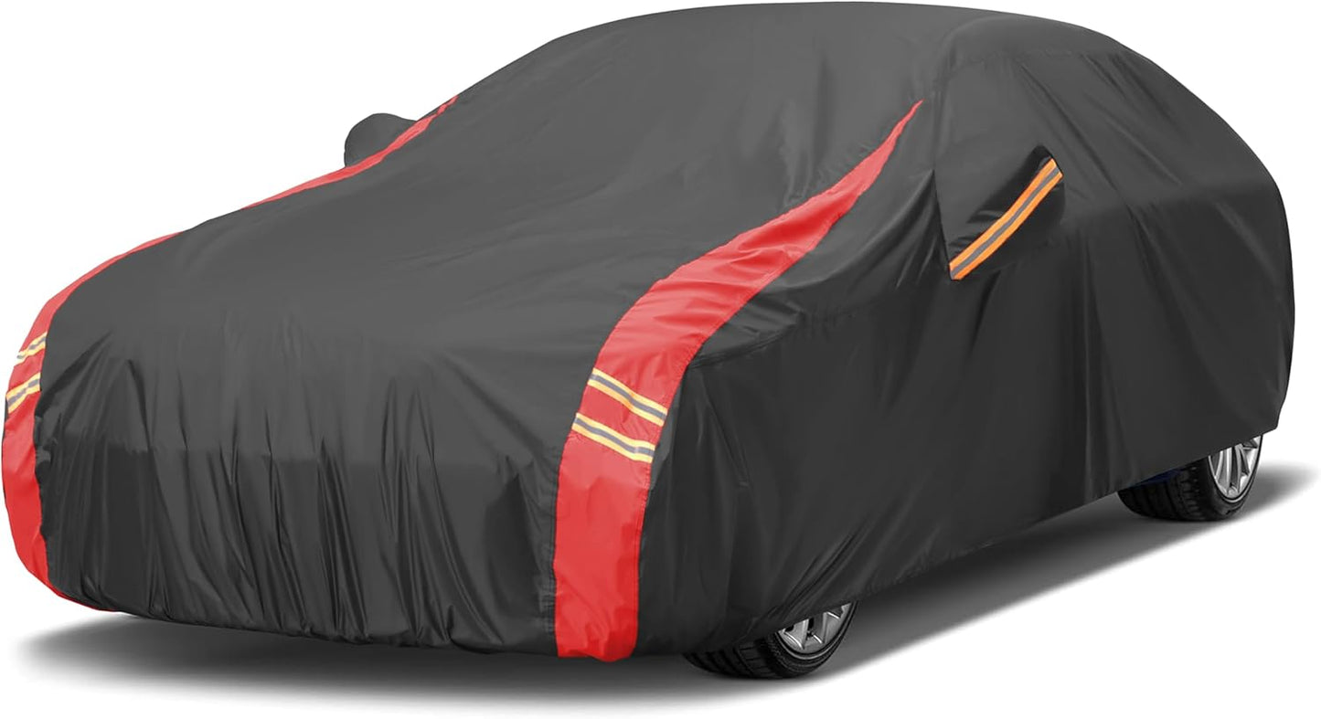 Car Cover Waterproof All Weather for Automobiles (1 Sedan Car Cover, A3 Fit Sedan Length Up 178-185 inch)