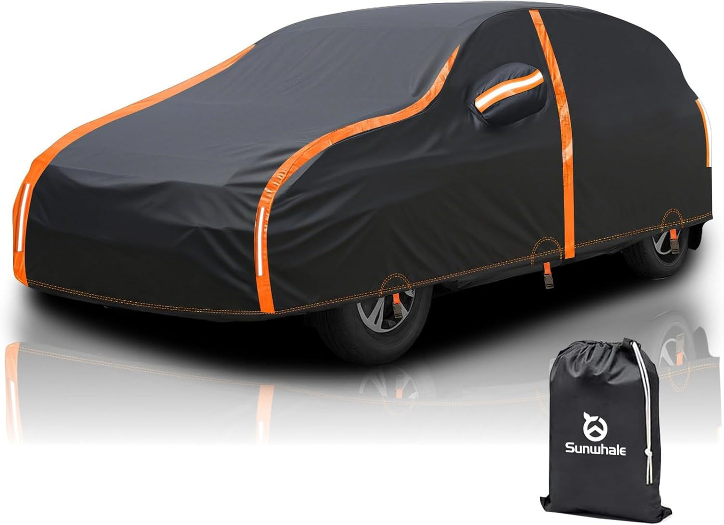 Hatchback Car Cover Waterproof All Weather for Automobiles Compatible with Volkswagen, Toyota, KIA Fit UV Protection Sun All Weather Outdoor Fit Compact Cars for Hatchback 171 ’’