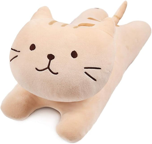 ARELUX 22in Soft Cat Big Sleeping Hugging Pillows,Plush Kitten Kitty,Stuffed Animal Throw Pillows Accompany Plush for Friends Family Birthday