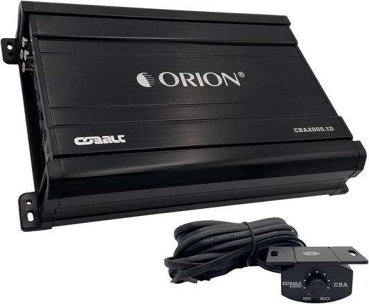 Orion Cobalt CBA2000.1D Monoblock 1-Channel Class D Amplifier for Car Subwoofer, 2000W, 2/4 Ohm Stable, Adjustable Low Pass & Subsonic Filter with Bass Boost, MOSFET Power Supply, Bass Knob Included