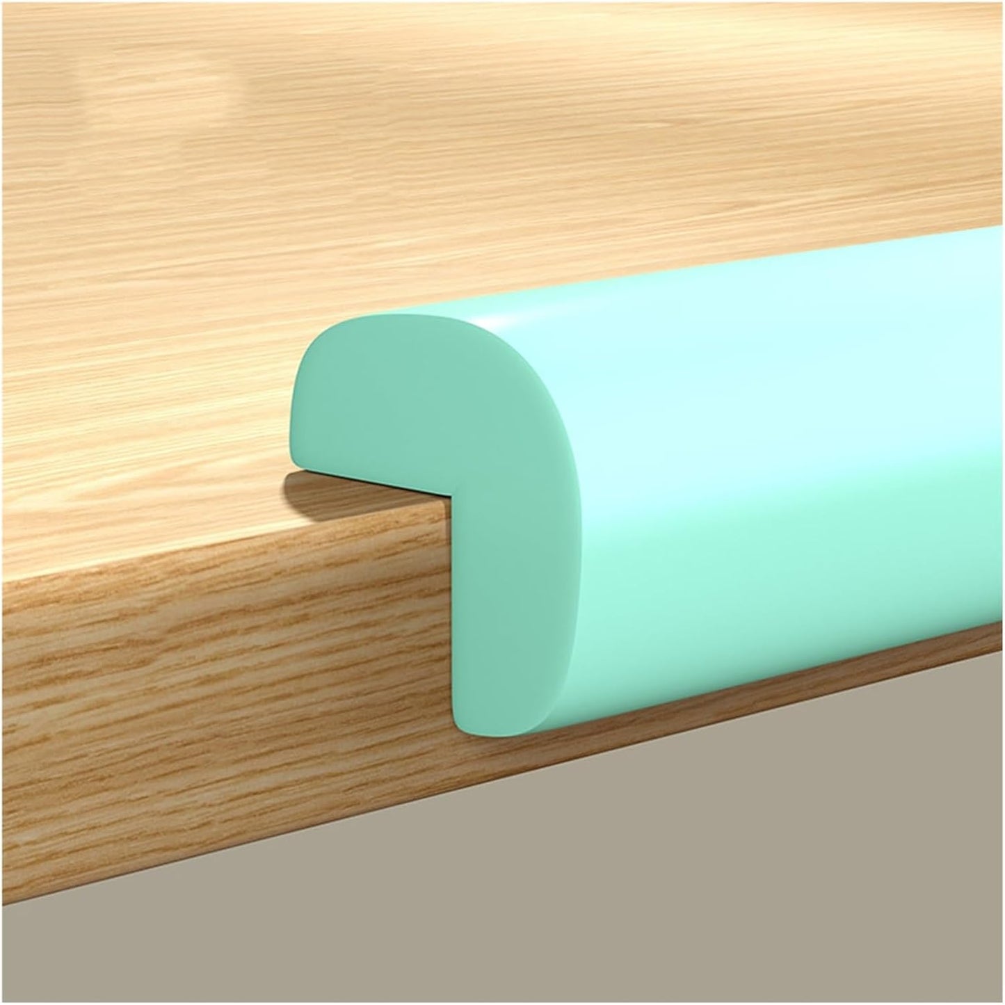 XPLKQXE Sharp Edge Safety Corner Edge Foam Padding, Edge Guards Bumpers Adhesive, Edge Corner Protector Guards for Table Edges & Sharp Corners(Green-B,3pcs)