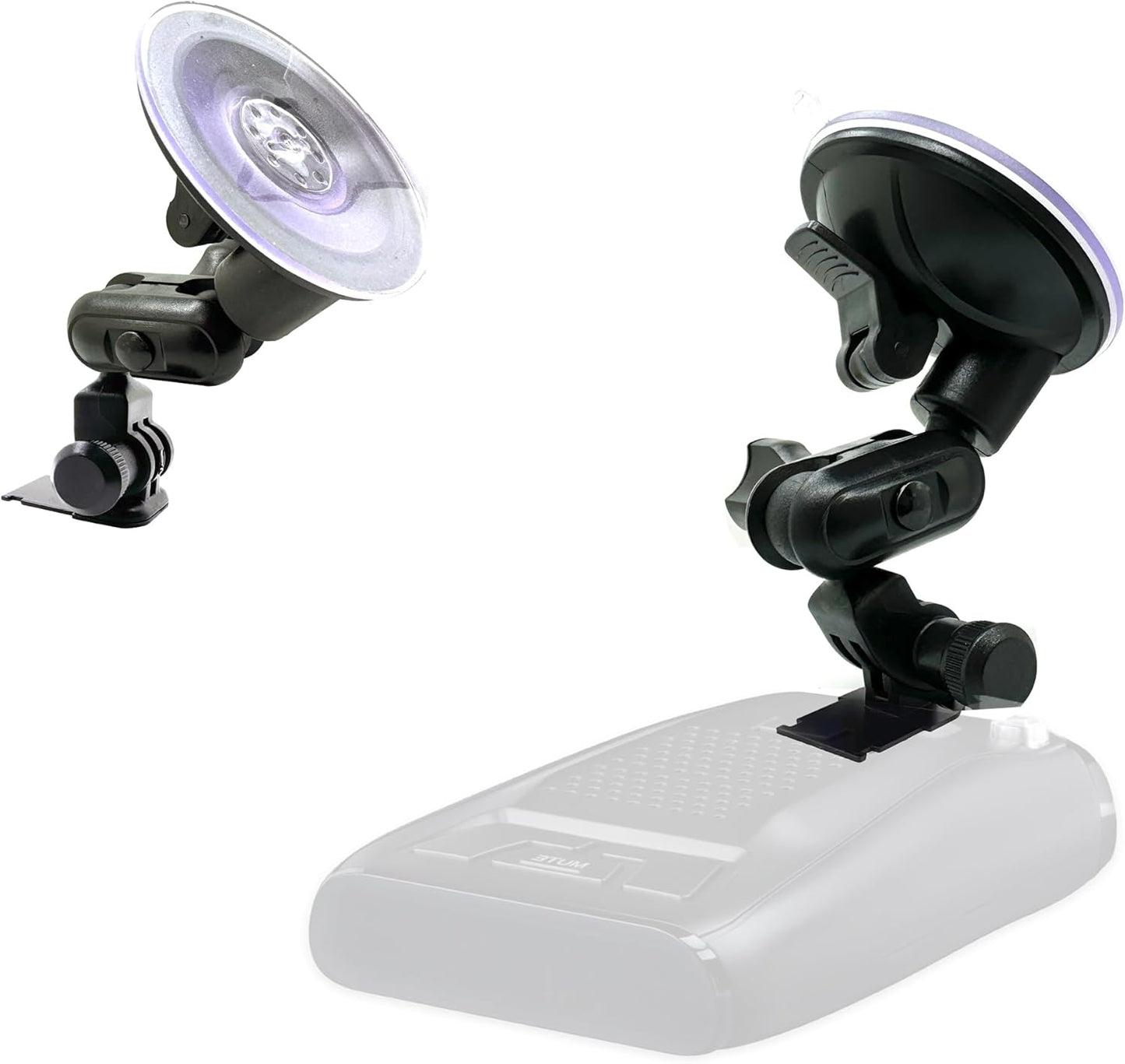Ehnanced Dual Ball Joint Adjust Suction Cup Bracket Compatible forfor Escort MAX MAX2 2 or version 1 Max360 Radar Detector w/Slide in Metal Plate Connection (Not compatible with other Models)