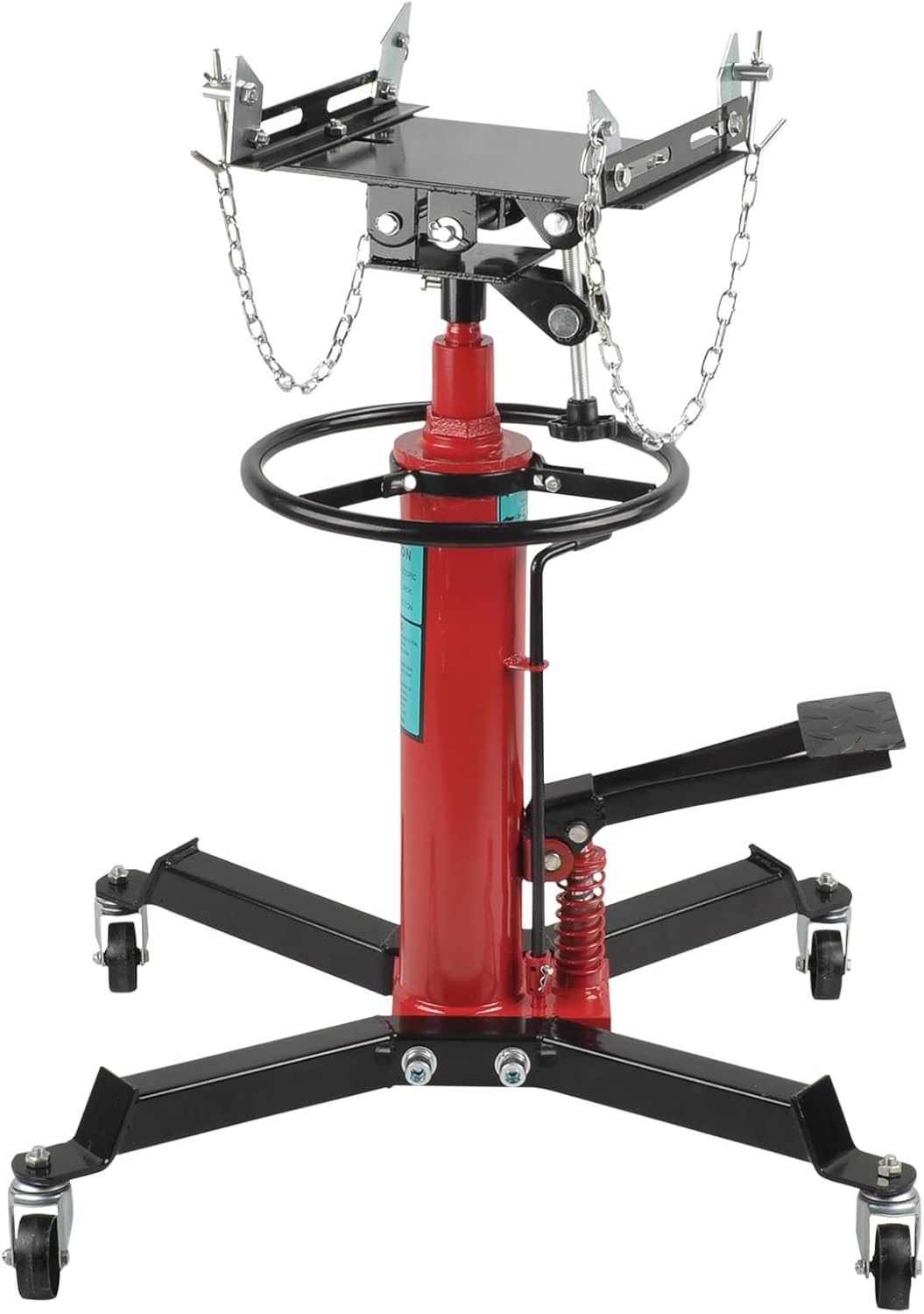 1600Lbs 2 Stage Hydraulic Transmission Jack Stand Telescoping 34" - 70" Adjustable Height with Foot Pedal 360 Degree Swivel Wheel Lift Hoist for Car Lift Garage Shop Floor