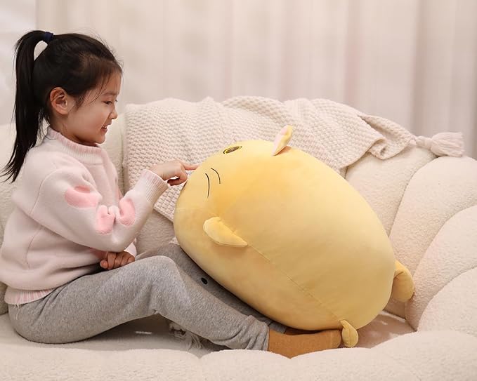 20 inch Super Soft Cat Plush Pillow, Adorable Stuffed Animal Toy, Chubby Kawaii Cat Plushie for Boys Girls, Cute Room Decor Fat Animals Pillow, Kids Gifts for Birthday,Valentine,Christmas