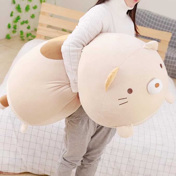Big Cat Plush Pillow,Large Fat Cats Stuffed Animals Toy Doll for Girls,Bed,35.4 inches
