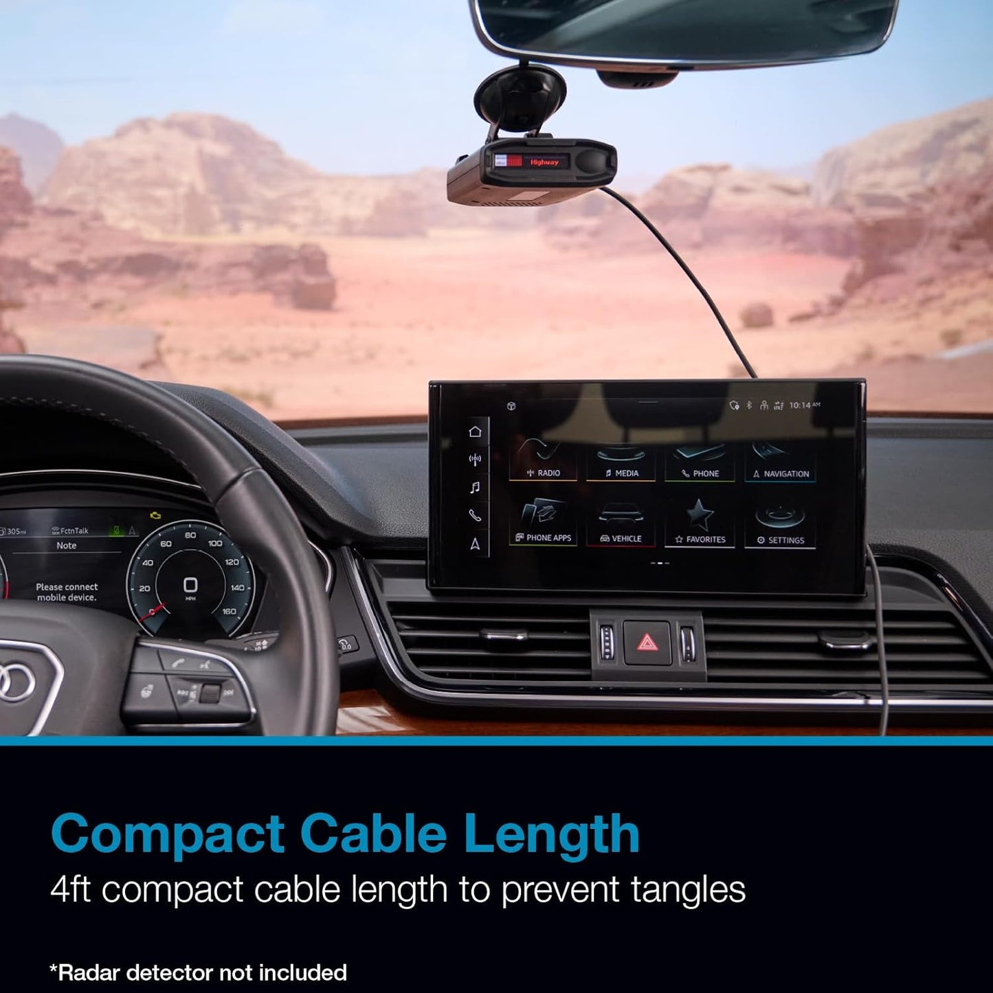 Escort USB-C to RJ11 Power Cord Radar Detectors Including MAX 360, MAX 360c, IX, IXc, 9500 IX, MAX II, MAX 3, MAX 4, MAX 360c MKII, MAX 360 MKII, MAXcam 360c, Redline 360c & Additional Models