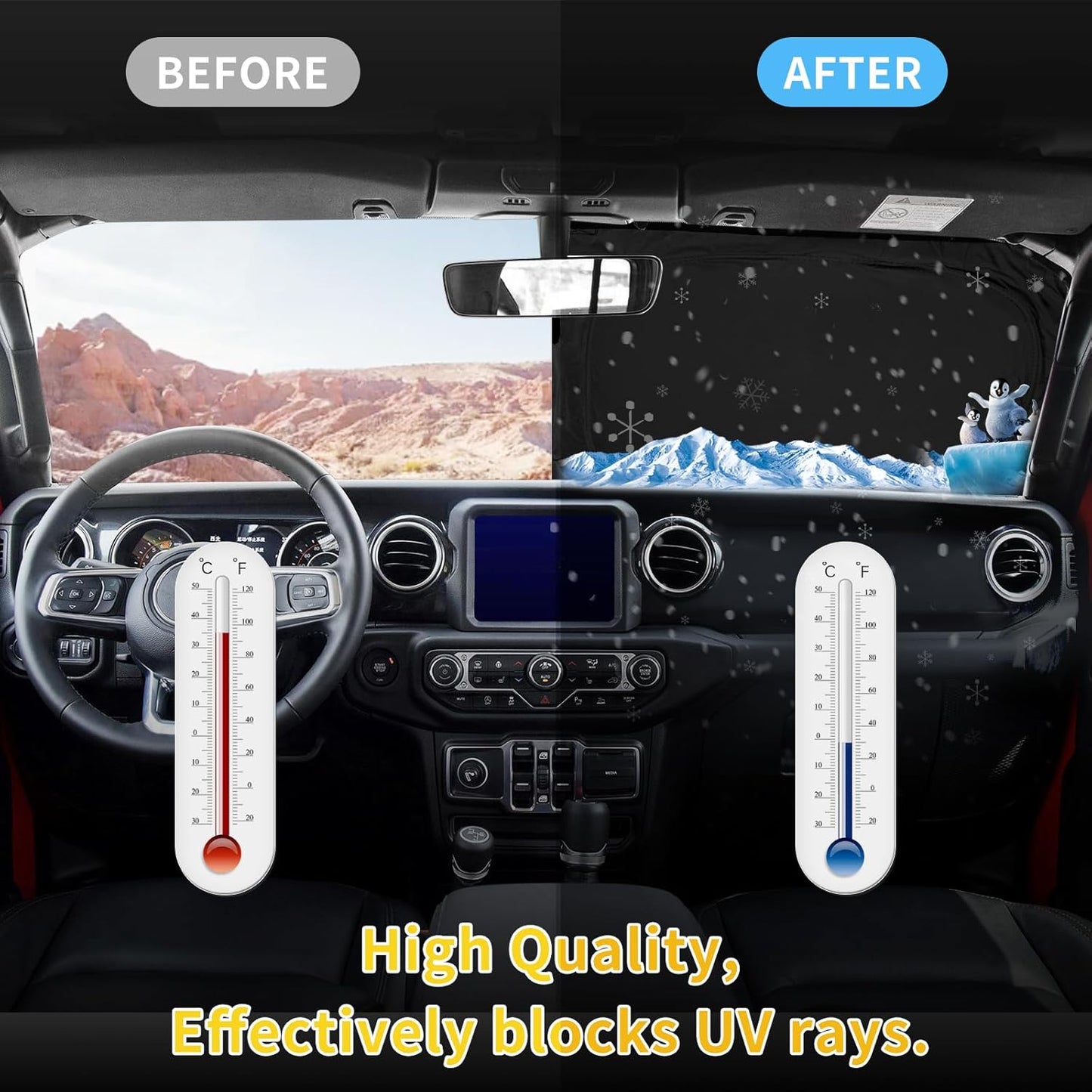 for Toyota Camry Sun Shade Sunshade Windshield Cover - 4 Layers Front Window Shade for Camry 2018-2024 LE XLE Hybrid SE XSE Sun Visor - 240T Shade Blocks UV Rays Car Accessories