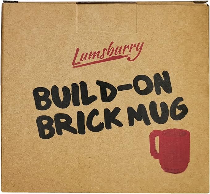 Build-on Brick Coffee Mug, Funny DIY Novelty Cup with Building Blocks Creative for Kids Men Women Xmas Birthday (Rose)
