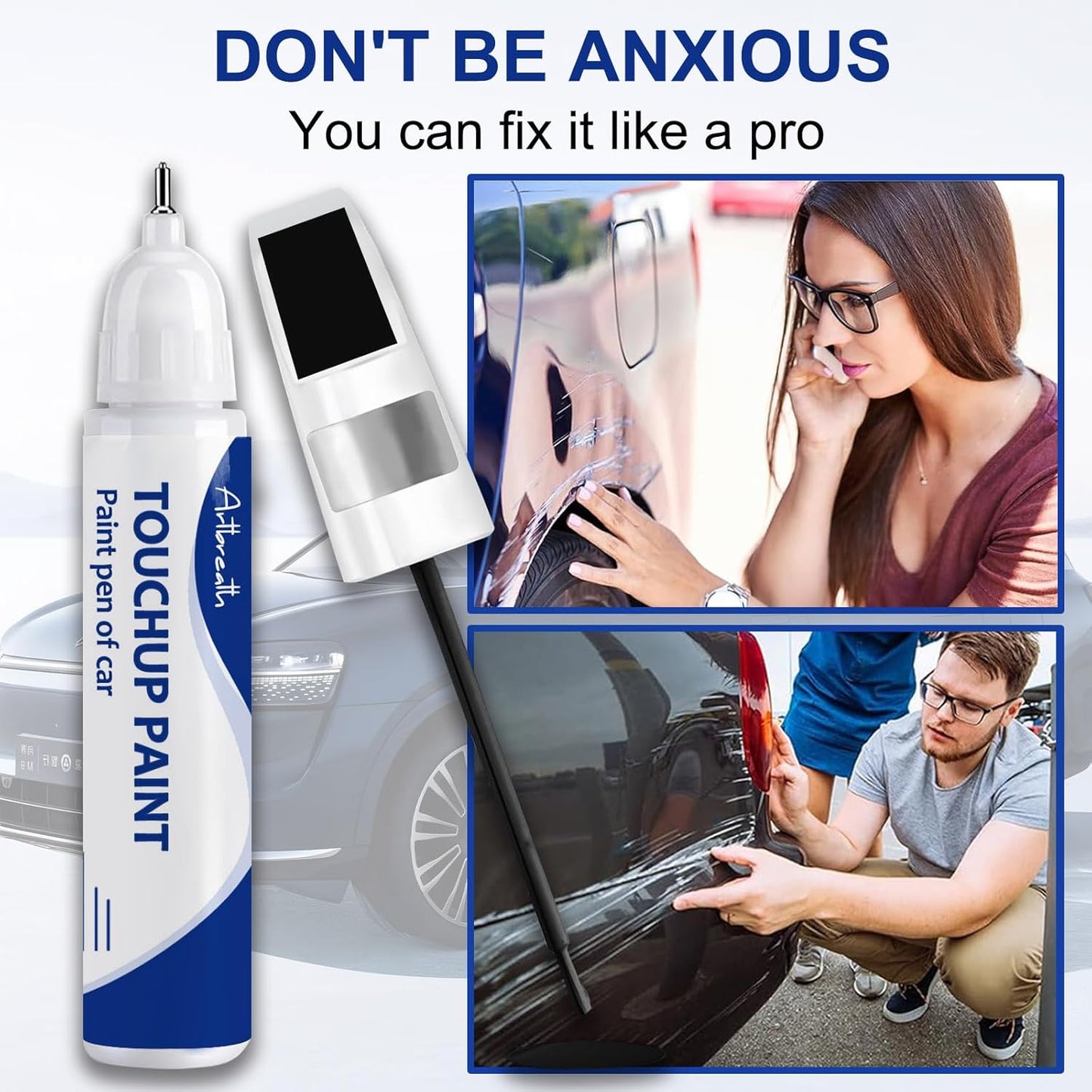 Fusion Black(FSB) Touch Up Paint for Kia-Exact Match–Chips and Nicks Car Paint Scratch Repair Kit Automotive Paint Pen for Forte/K5/Optima-models/Seltos/Sorento/Telluride