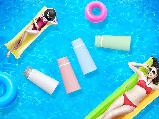Valourgo Travel Bottles for Toiletries Tsa Approved Travel Size Containers BPA Free Leak Proof Travel Tubes Refillable Liquid Travel Accessories for Cosmetic Shampoo and Lotion Soap for travel, 4Pcs
