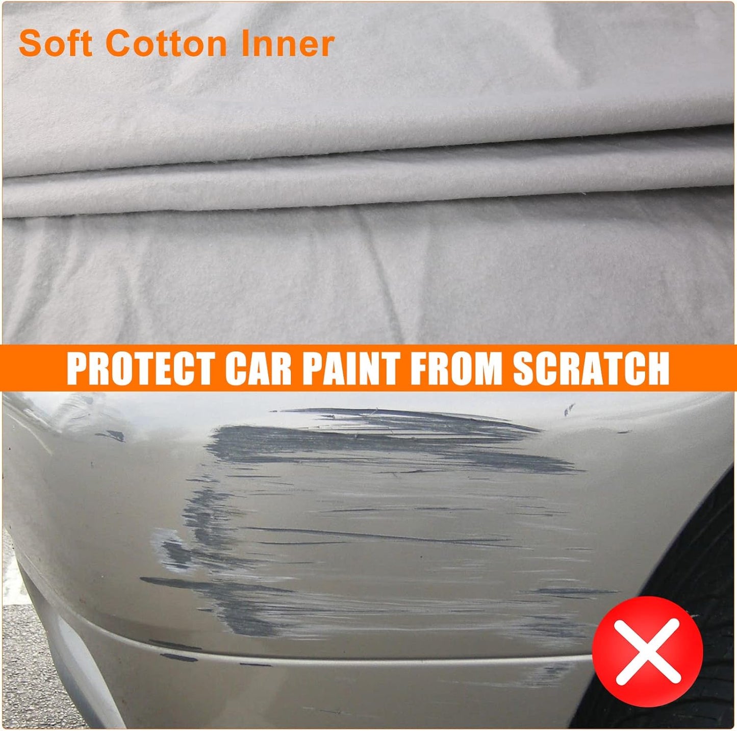 Waterproof Car Cover Compatible with Chevrolet Impala/Bel Air/Biscayne 1958-1970 2/4 Door Sedan/Couple/Hardtop 210T All Weather Classic Car Covers with Zipper Door for Snow Rain Protection