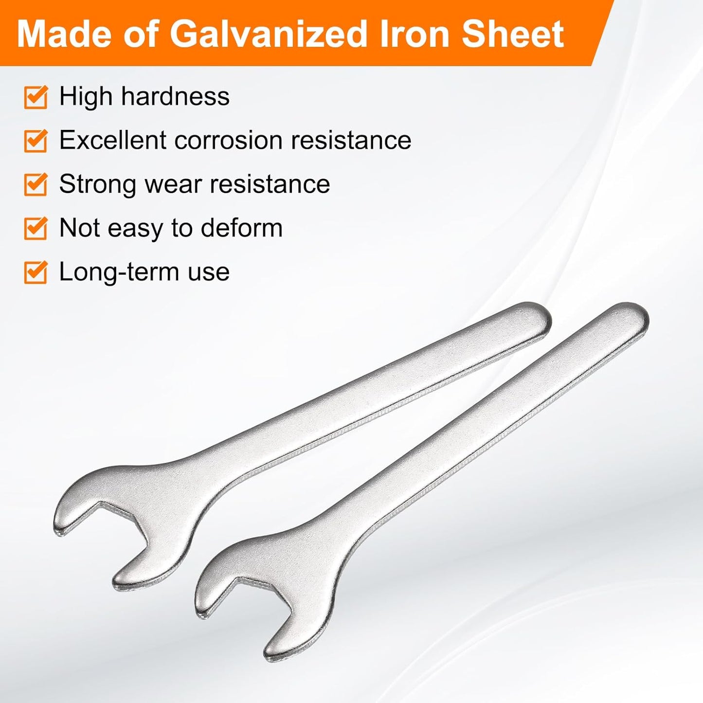 HARFINGTON 10pcs Small Wrench Open End Wrench 13x108x3mm Metric U-Shaped Single Open Ended Spanner Super Thin Small Flat Head Galvanizing Wrench for Automotive Repair Furniture Assembly