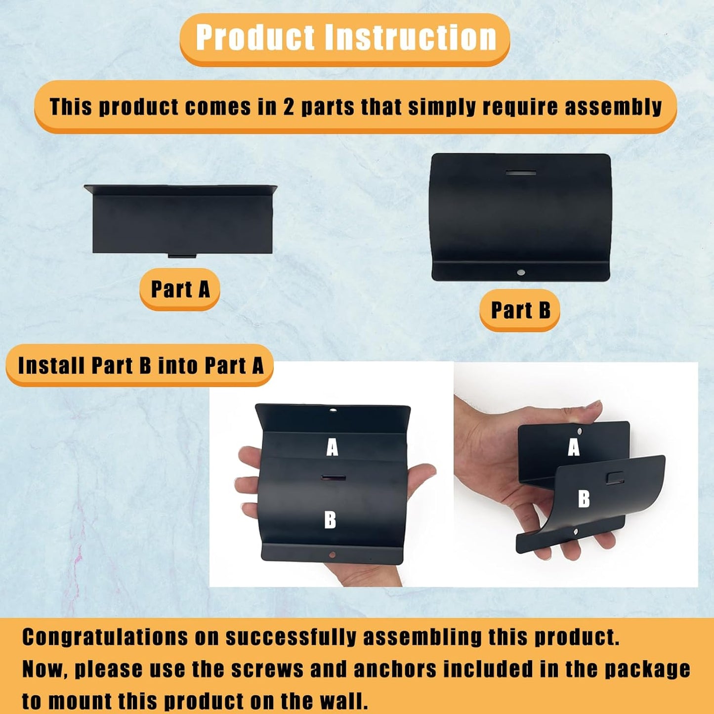 Heavy-Duty Ladder Hanger-Wall Mount Ladder Hooks for Storage-Wheelbarrow Hangers for Garage Wall-2 Pack