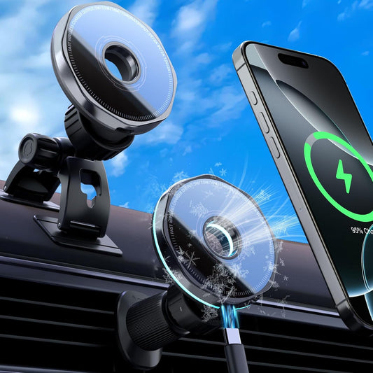 CRIENTEN for MagSafe Car Mount Charger, 15W Magnetic Wireless Car Charger & Magnetic car Phone Holder, 360° Adjustable car Vent Mount, Fast MagSafe Charger Car Accessories for iPhone 16 15 14 13 12