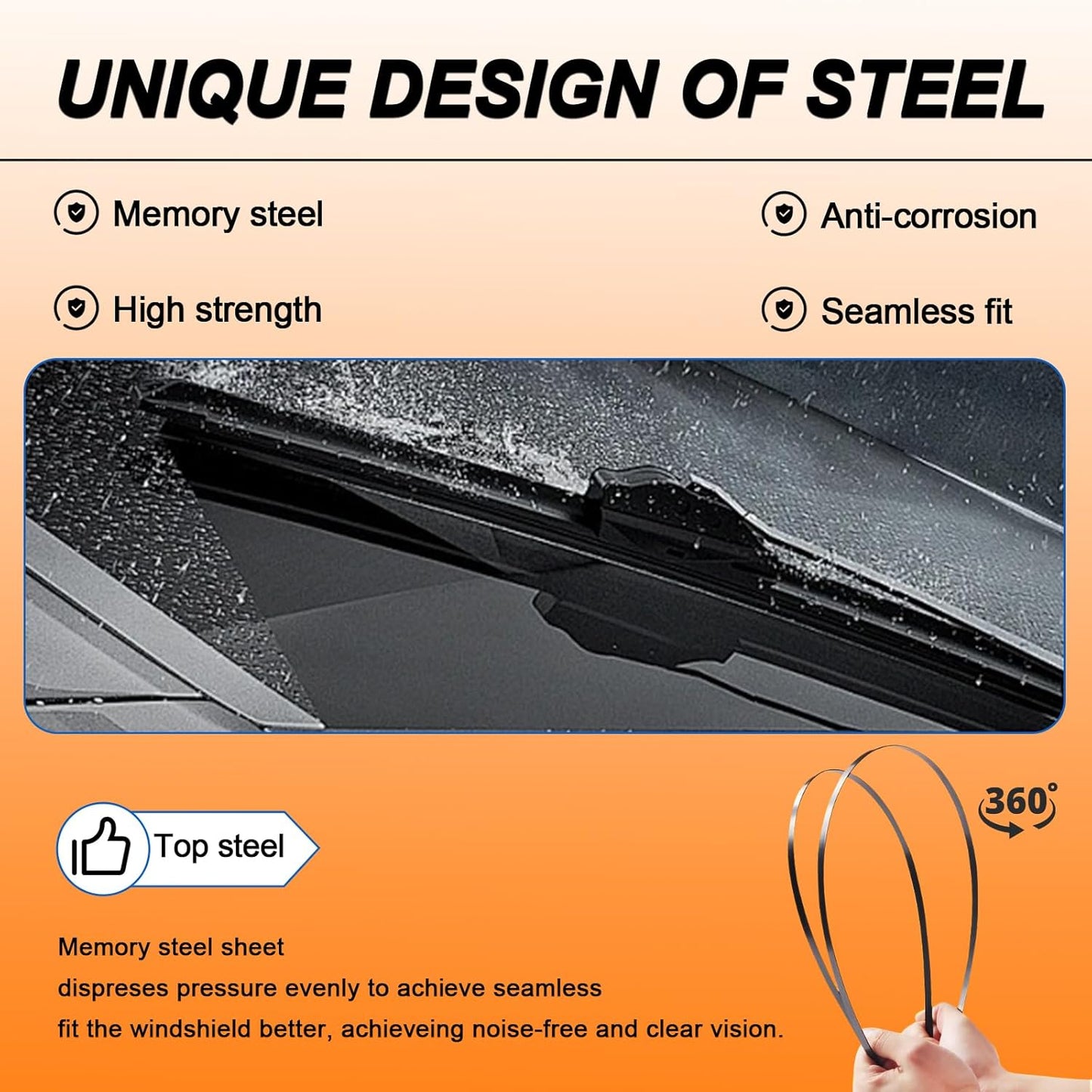 HULADAED® 26'' 16'' 12'' Windshield Wipers Replacement for Subaru Crosstrek 2023-2018,Silicone Front Rear Wiper blades for MY Car-All Weather & Quiet(3 PACK)