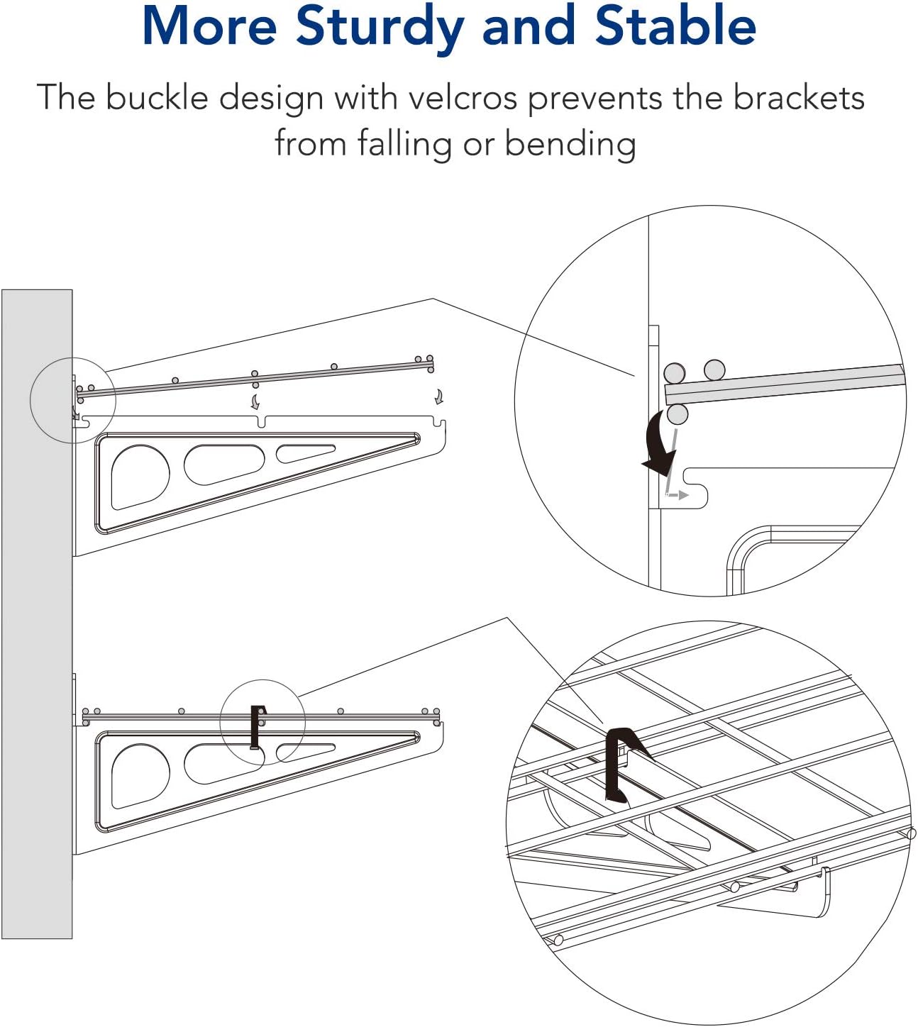 FLEXIMOUNTS 2-Pack 1x4ft 12-inch-by-48-inch Wall Shelf Garage Storage Rack Wall Mounted Floating Shelves, Black