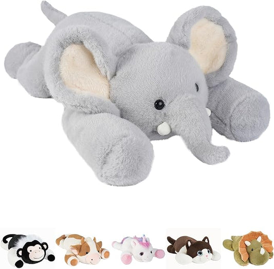 Weighted Stuffed Animals Elephant - 20.5" Cute Toy Pillow Plushie Gifts for Kids Boys Girls & Adults, 3 lbs Ultra-Soft Washable Plush Pillowfort