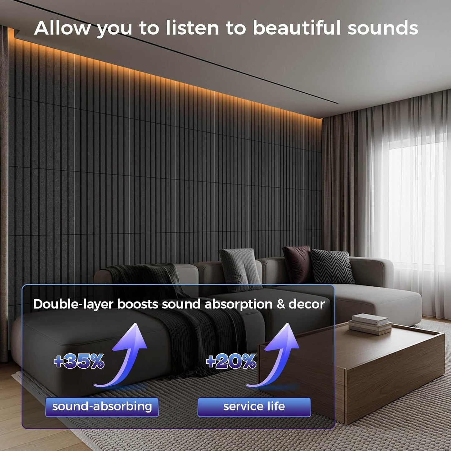 12 Pack Large Soundproof Wall Panels, 15.7 x 15.7 x 0.47 in Sound Proof Foam Panels for Walls, 1.2lb/ft³ High Density, Thicker 0.47in, Acoustic Panels, Sound Dampening Panels Black