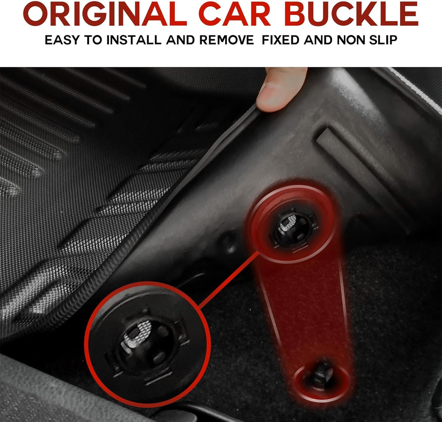 2025 HRV Floor Mats - Original Floor Mats Custom Fit for 2023 2024 2025 2026 Honda HRV & 2025 Acura ADX TPE Rubber Car Mats, All Weather Protection Floor Liners for HR-V Accessories 1st & 2nd Row