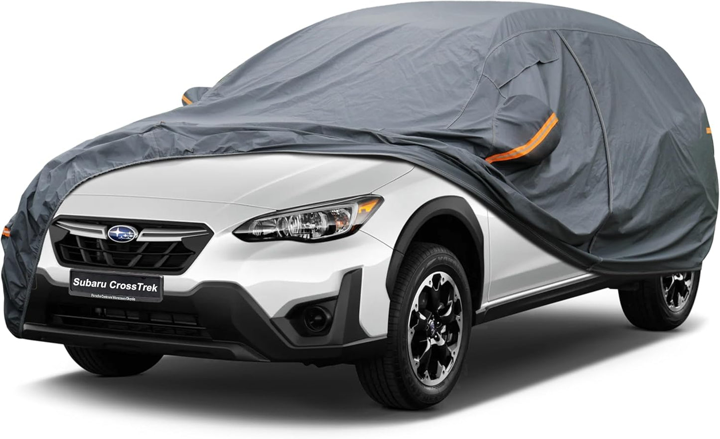 Premium Car Cover Custom Fit Subaru CrossTrek (2013-2024), 16 Layers Heavy Duty Car Cover Waterproof All Weather with Zipper Door for Sun Rain Snow Dust Uv Protection