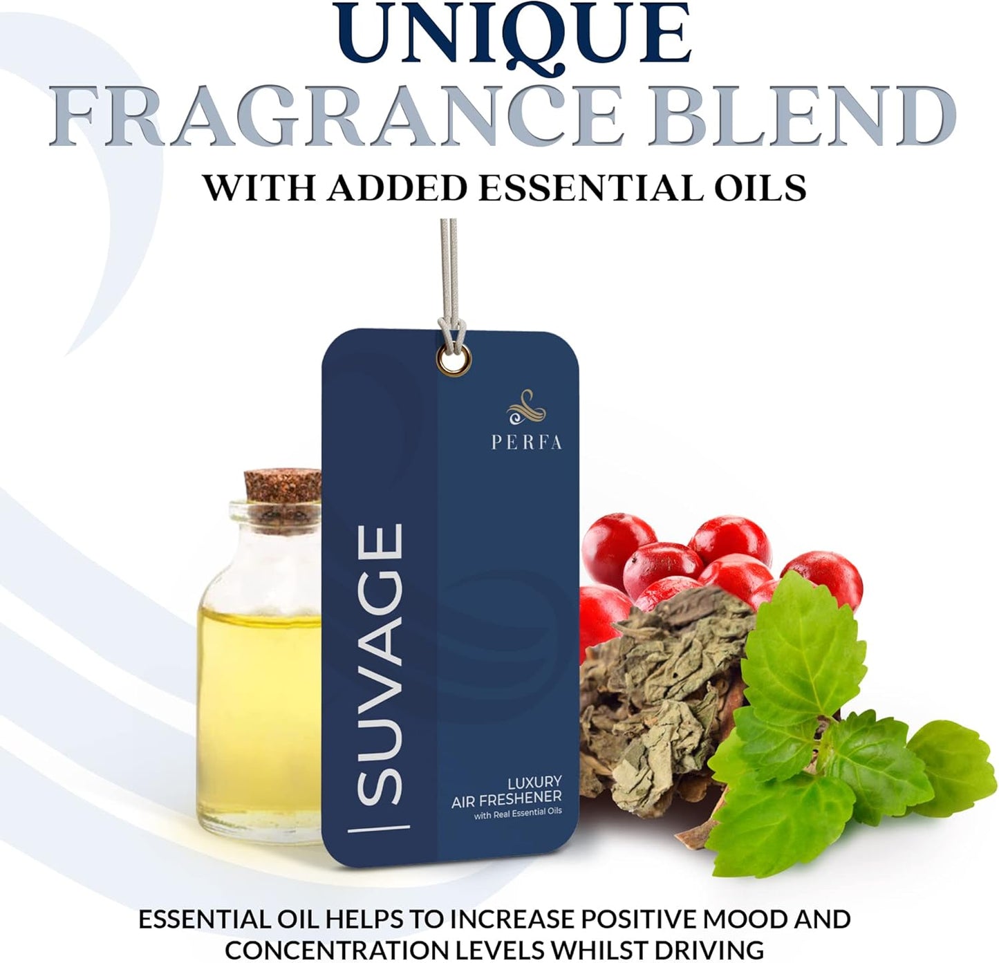 Savage Disposable Card Freshener for Men | Car Scents Air Freshener with Sauvage Fragrance | Strong Car Perfume Air Freshener with Odour Eliminating Technology | Suvage by Perfa