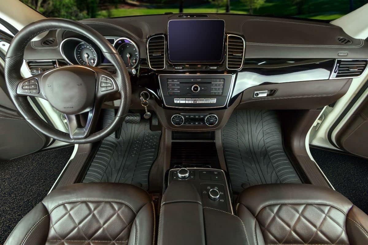 GledringUSA Custom Fit All-Weather Rubber Floor Mats Intended for Mercedes Benz A-Class (W177) 2019-2022 & B-Class (W247) -2019-2024, No Trimming Required, Tailored Custom Fit