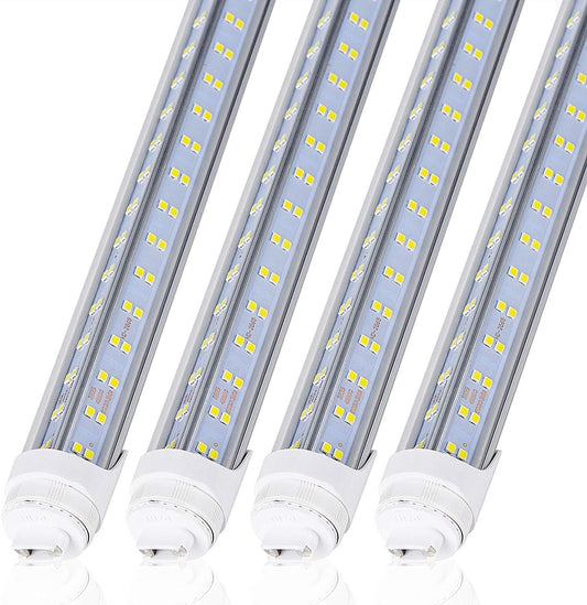 Generic 10 Pcs, 8ft R17D LED Tube Light, F96 t12 HO 8 Foot Led Bulbs, 96'' 8ft led Shop Light, 100-277V Input, 19000LM, Cold White 6000K, Clear Lens