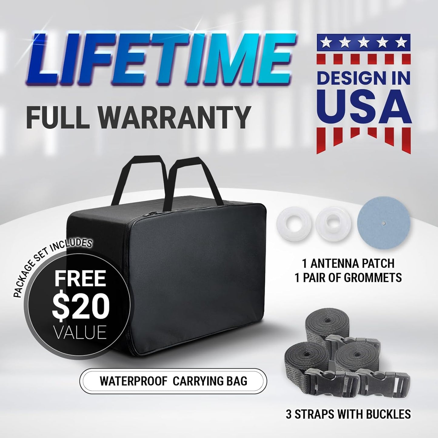 iCarCover Custom Car Cover for Pontiac Firebird (1982-2002) Waterproof All-Weather Rain Snow UV Sun Protector Full Exterior Indoor Outdoor Car Cover (Stripe - Gray/Black)