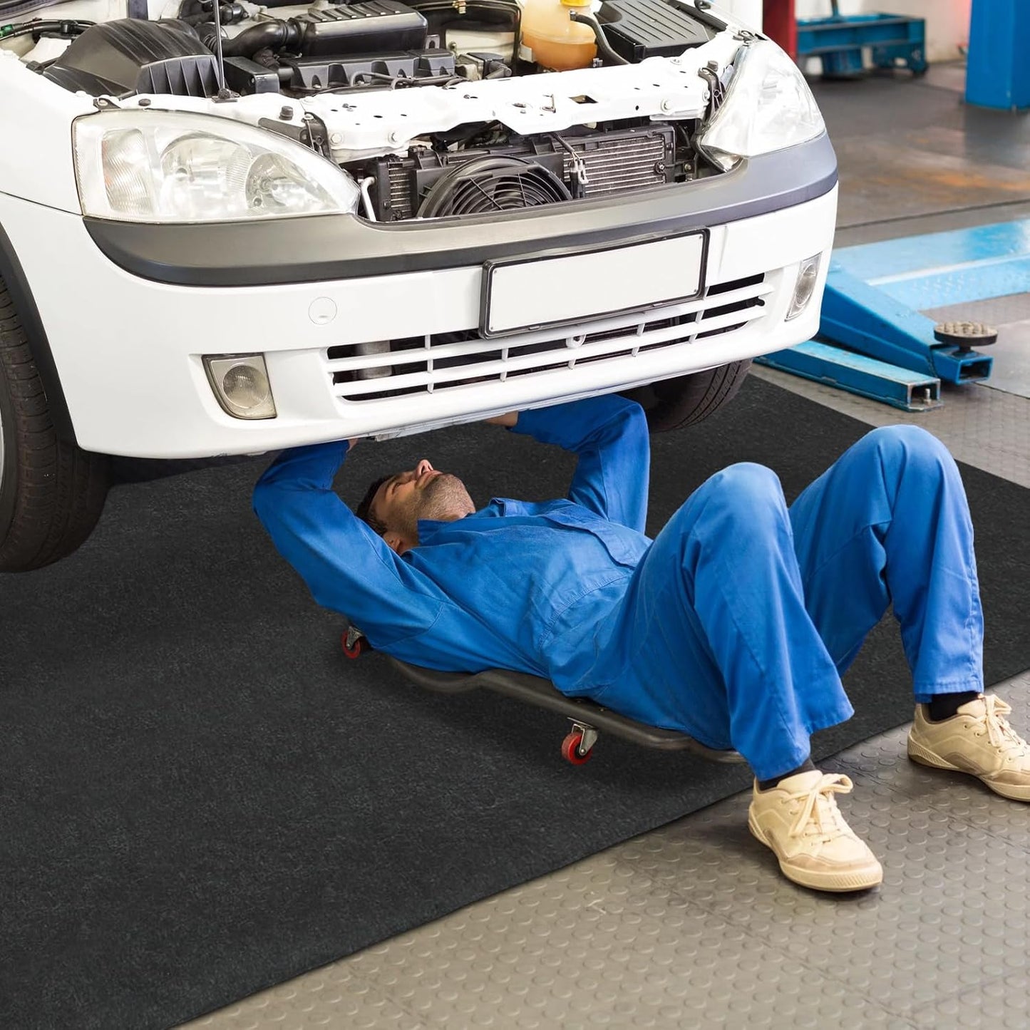 Garage Floor Mat, 20ft x 7.4ft Garage Flooring Rug, Garage Mats for Floor Under Car, Non Slip Floor Protection Mat