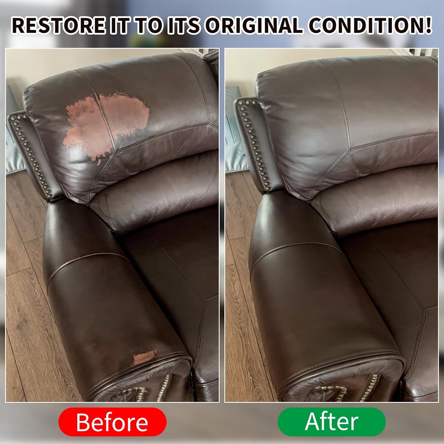 Dark Brown Leather Recoloring Balm with 100ml Mink Oil,Leather Couch Scratch Remover,Leather Repair kit for Vinyl Furniture and Car Interior,Leather Dye Paint,Mink Oil for Leather