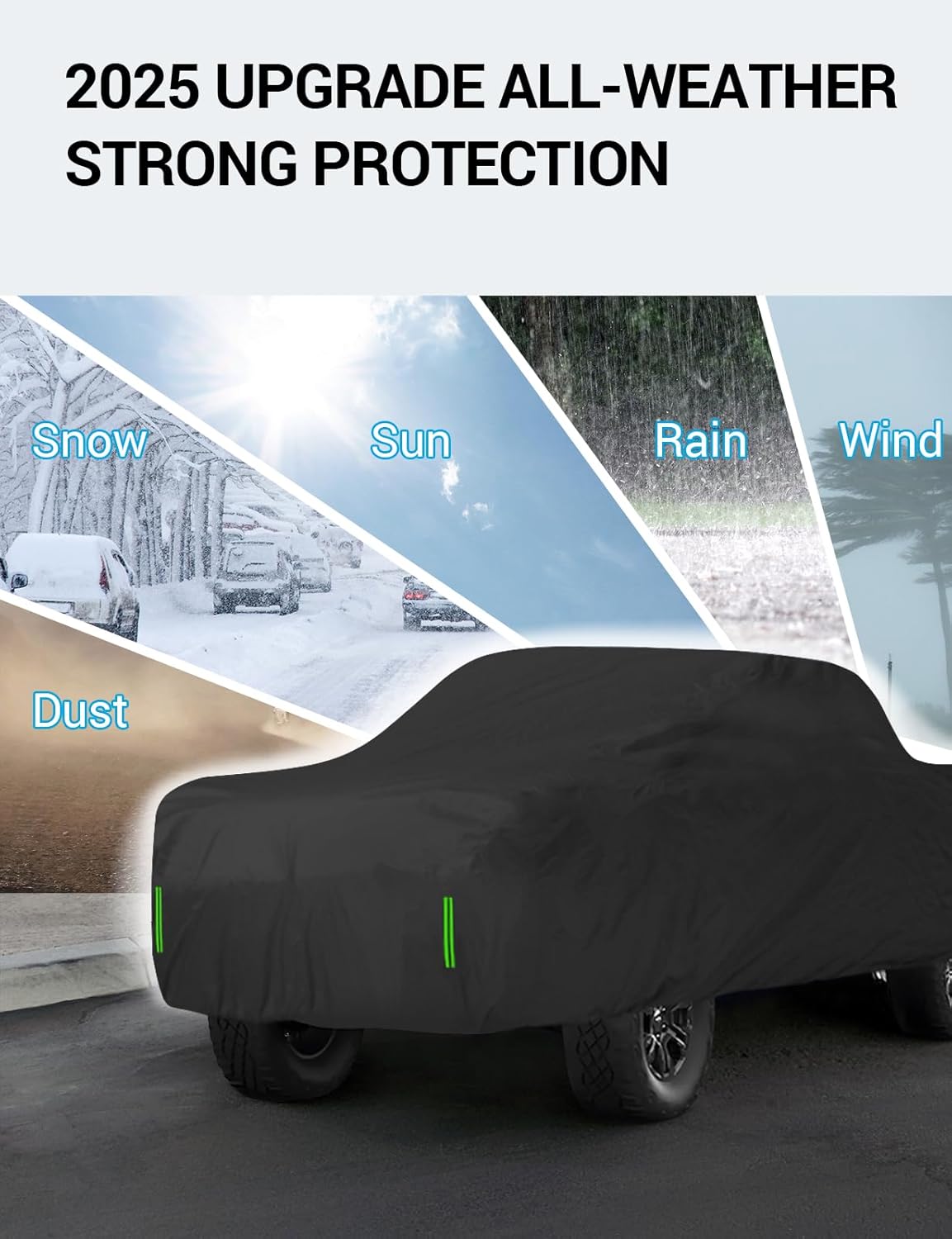 Proadsy 2025 Upgrade Car Cover for Chevrolet Colorado 2010-2021, Windproof All Weather Waterproof Sun Rain UV Dust Snow Protection Full Outdoor Indoor Exterior Car Cover