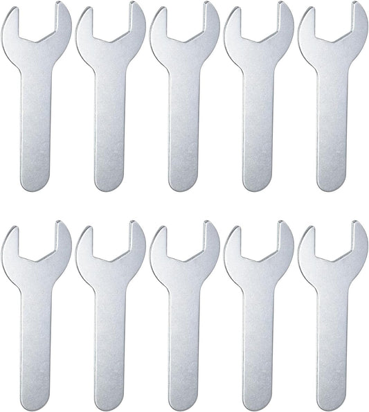 HARFINGTON 10pcs Small Wrench Open End Wrench 18x92x2mm Metric U-Shaped Single Open Ended Spanner Super Thin Small Flat Head Galvanizing Wrench for Automotive Repair Furniture Assembly