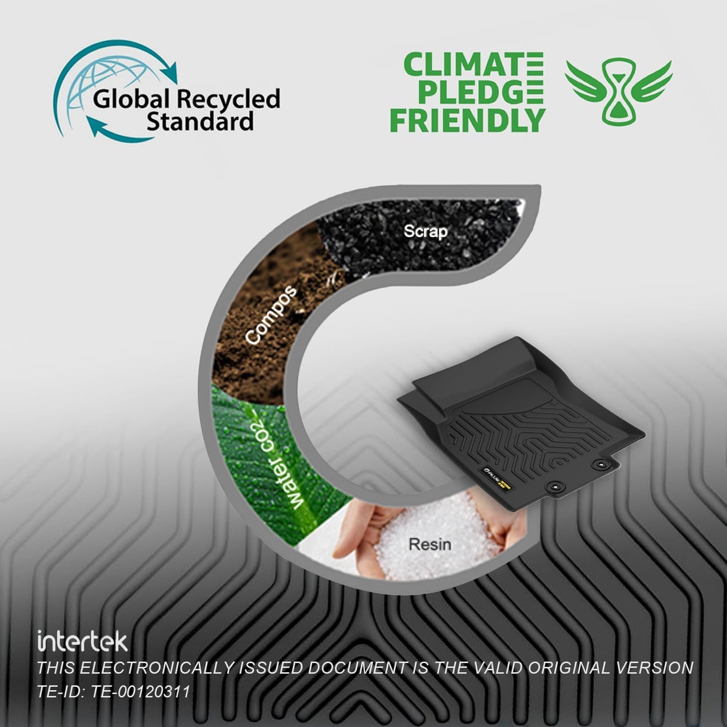 G-PLUS Floor Mats Fit for Dodge Ram 1500 2009-2024(19-24 Classic Body)/Fit Dodge Ram 2500 3500 2010-2018 Crew Cab w/Auto Trans, TPE Custom Fit All Weather Floor Liners 1st and 2nd Row,Black