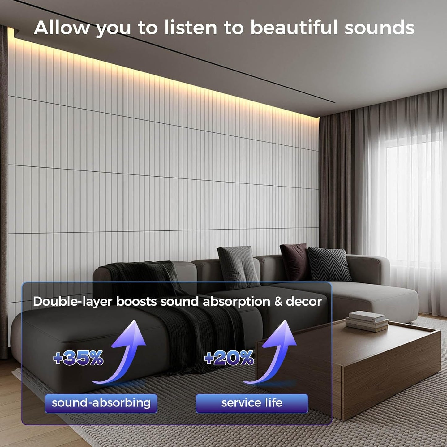 12 Pack Large Soundproof Wall Panels, 15.7 x 15.7 x 0.47 in Sound Proof Foam Panels for Walls, 1.2lb/ft³ High Density, Thicker 0.47in, Acoustic Panels, Sound Dampening Panels White