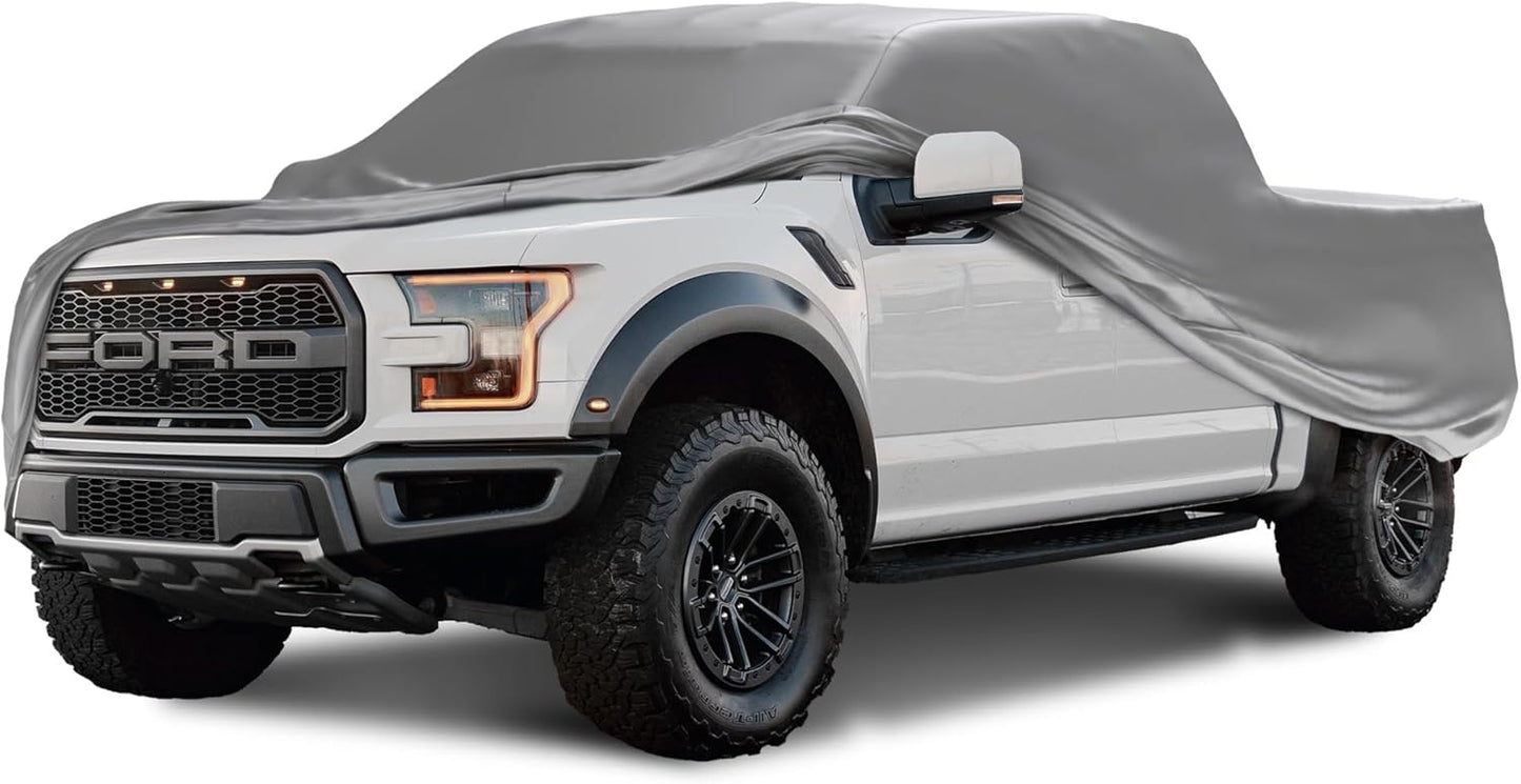 Car Covers Weatherproof Max Truck Cover & Warranty Compatible with Ford 2022-2024 F-150 SuperCab, 8' & Shell– Outdoor Cover, Prevents Theft with Cable Lock