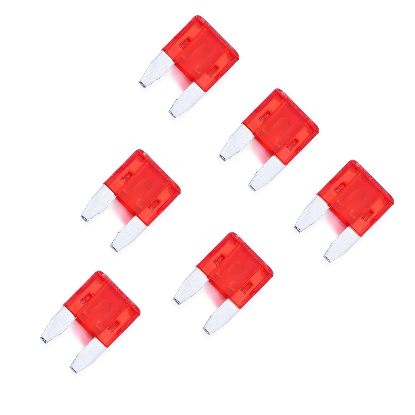 100 Pack Auto Fuses 10AMP APM/ATM 32V Mini Blade Style Fuses 30A Short Circuit Protection Car Fuse (Red)