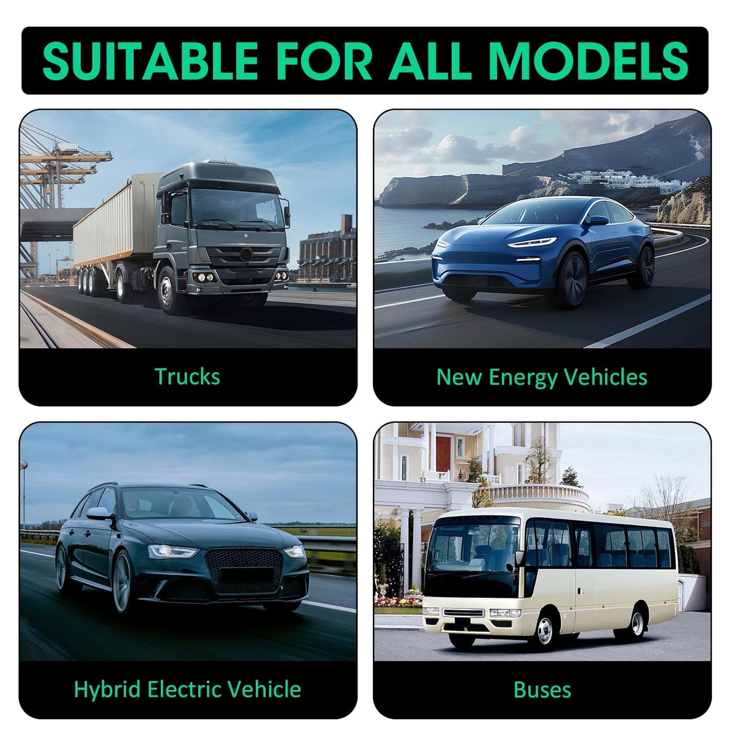 2 Pack GPS Digital Speedometer for Car MPH, Universal HUD Speed Meter with LED Large Font Head Up Display Car Accessories with USB Cable, Plug Play for Truck Motor SUV Golf Cart All Vehicles